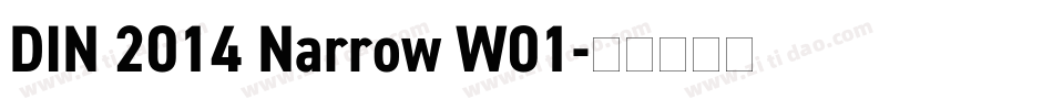 DIN 2014 Narrow W01字体转换